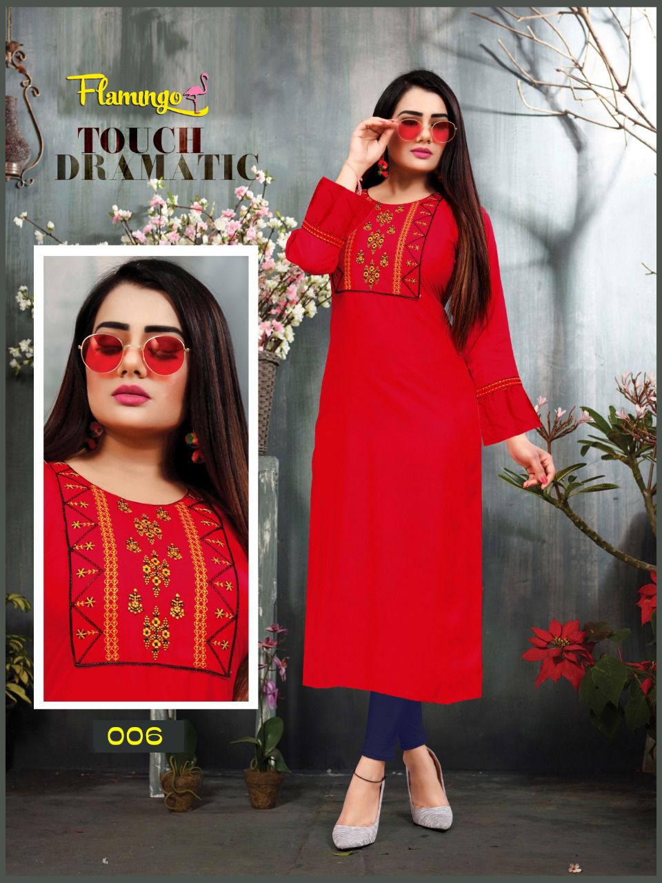 Beauty Queen Flemingo 2 Printed Rayon Regular Wear Latest Kurti Collection
